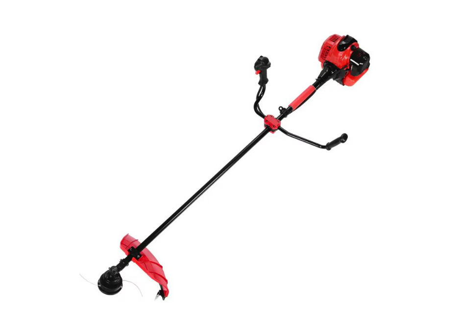 Motocoasa pe benzina, 2 timpi, 6 CP, 52 CC, tambur cu fir si disc cu vidia inclus