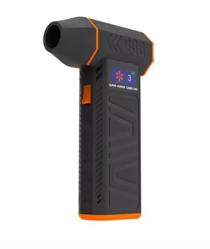Suflanta electrica portabila, Turbo Fan, 3 trepte viteza, Ecran Digital, Motor 130000 RPM, Baterie 8000mAh, baterie reincarcabila, ideala pentru gratar, semineu si curatare praf, Detailing auto, PC, Frizerie