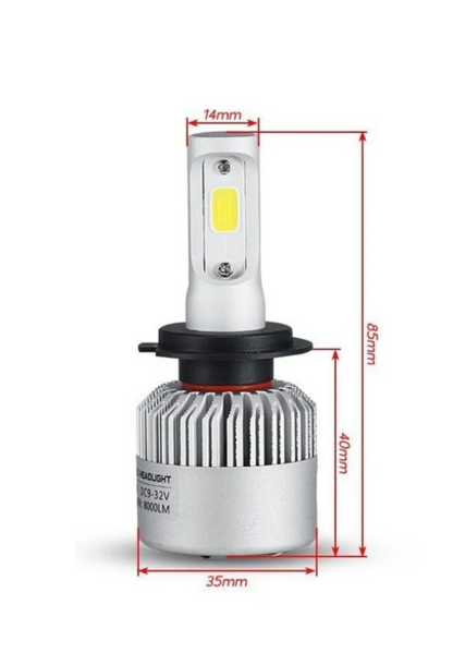 Set de 2 becuri LED H7 CANBUS pentru faruri auto, 6000K, 8000 lm