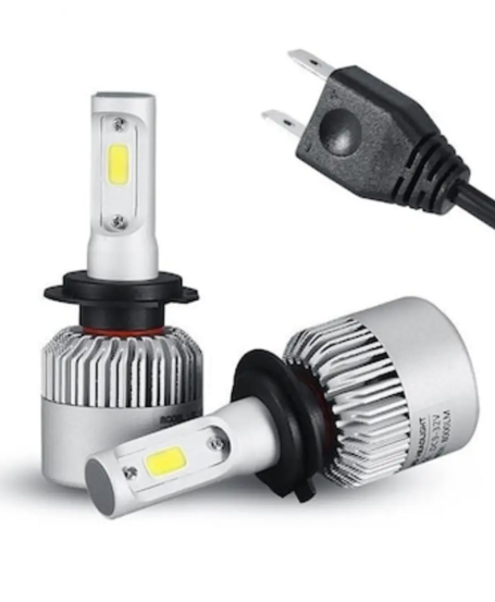 Set de 2 becuri LED H7 CANBUS pentru faruri auto, 6000K, 8000 lm
