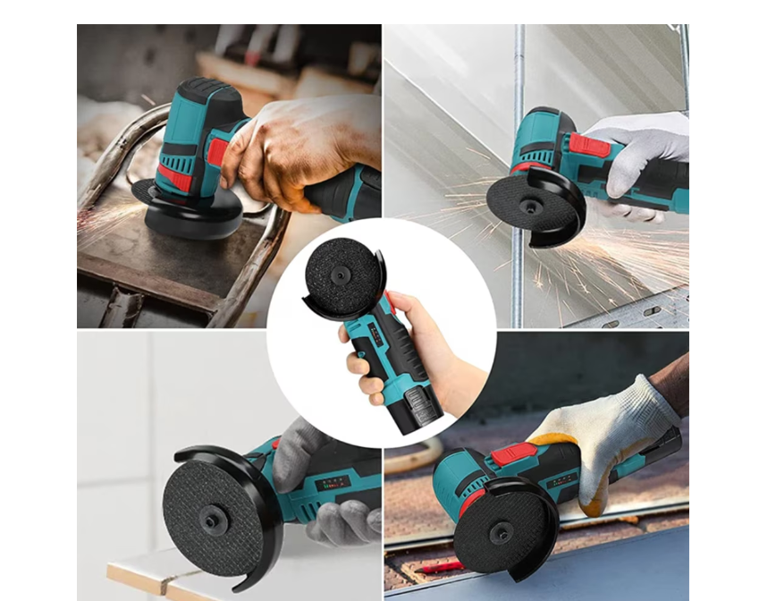 Mini Flex Electric Portabil Cu Acumulator, Polizor Unghiular Cu Disc 76 MM, Design Compact, Autonomie Mare, 750W, 2 Acumulatori de 12V, 1500 mAh, 19500 rpm, Functie Soft Start, Albastru / Negru