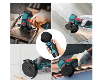 Mini Flex Electric Portabil Cu Acumulator, Polizor Unghiular Cu Disc 76 MM, Design Compact, Autonomie Mare, 750W, 2 Acumulatori de 12V, 1500 mAh, 19500 rpm, Functie Soft Start, Albastru / Negru