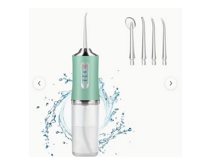 Irigator Oral Portabil, 3 Moduri de Jet (Soft, Normal, Pulse), Rezervor 230ml, 4 Duze, Incarcare USB, Impermeabil IPX7, Ideal pentru Igiena Dentara Zilnica,