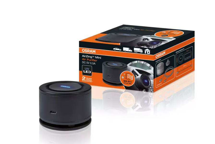 Osram Purificator de aer auto Air Zing Mini UV, Negru, compact