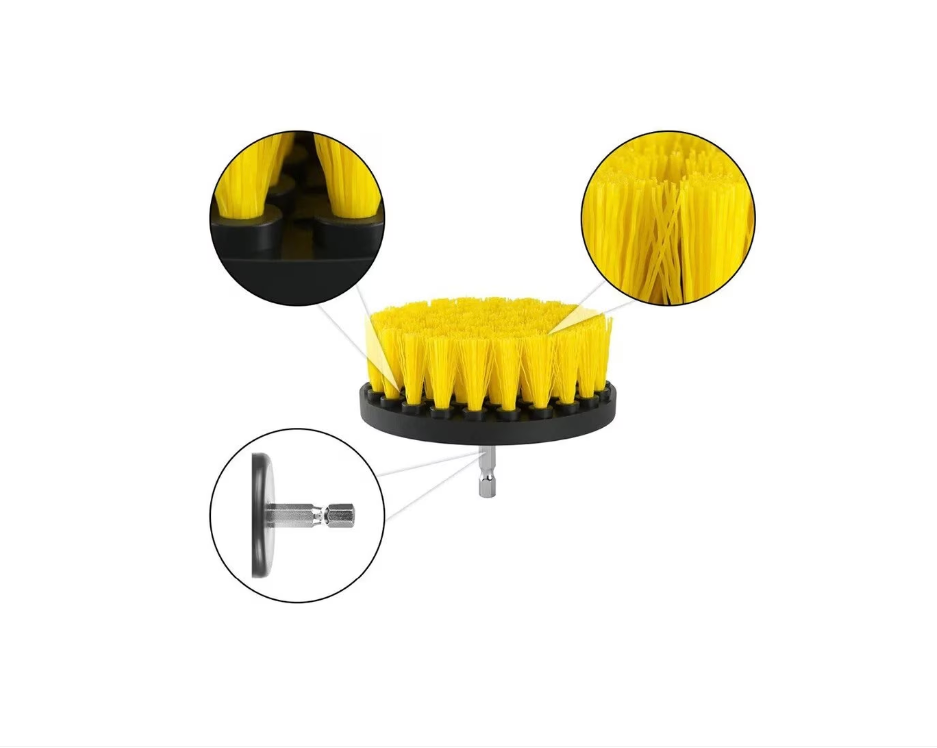 Set 3 Perii Curatare Universale pentru Bormasina / Autofiletanta, Diverse Dimensiuni, Curatare Eficienta Suprafete Dure – Baie, Rosturi, Jante, Tapiterie