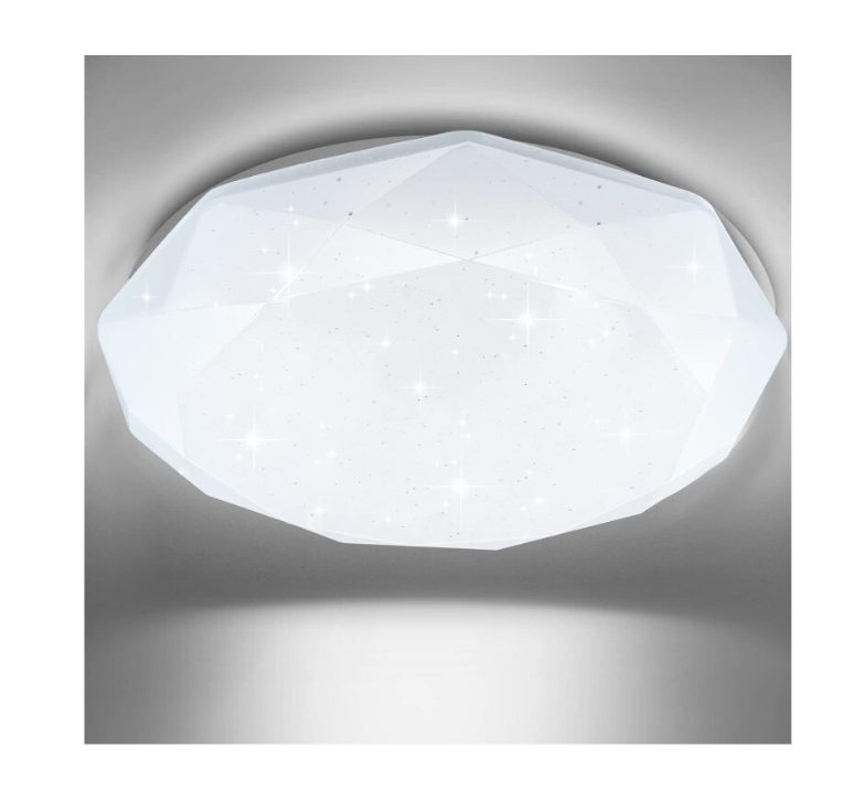 Plafoniera LED,Moderna Efect Cer Instelat, 14W, 39 Cm, Acrilic, Alb Pentru Dormitor, Sufragerie, Hol, Baie, 3900lm, Lumina Rece 4000K