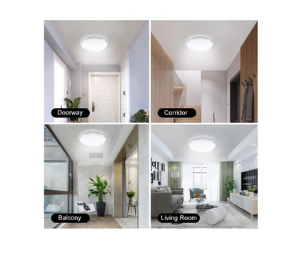 Plafoniera LED,Moderna Efect Cer Instelat, 14W, 39 Cm, Acrilic, Alb Pentru Dormitor, Sufragerie, Hol, Baie, 3900lm, Lumina Rece 4000K