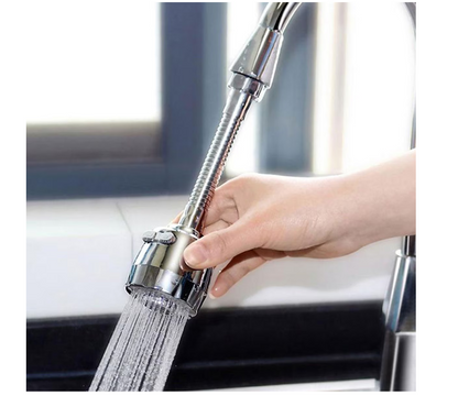 Prelungitor/adaptor flexibil 360 pentru chiuveta, 2 moduri de pulverizare