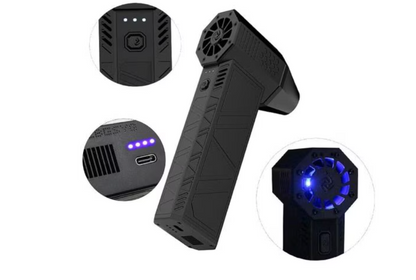 Suflanta Aer Comprimat Portabila, Profesionala, 130000RPM, 52M/s, baterie 3000 mAh, 3 Trepte Putere, Pentru Auto, Curatare Filtre, Frizerie, PC, Gratar, Indepartare Frunze, Praf, Apa