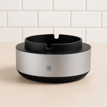 Scrumiera electrica, filtru de aer si functie de purificare, anti-miros, design modern si compact pentru casa si birou – neutralizeaza fumul de tigara si purifica aerul