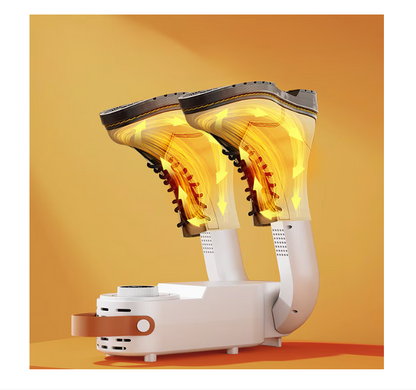 Uscător electric de încălțăminte cu sterilizator UV, aer cald la 360°, 150W, pliabil, alb