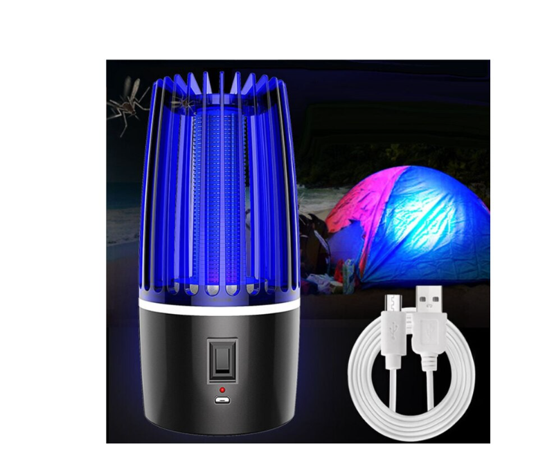 Lampa UV anti insecte, aparat anti tantari, Portabila, Cu Acumulator, Silentioasa, Impotriva Insectelor, 360° Pentru Interior Sau Exterior, 2000V, Incarcare USB, 2 Moduri De Iluminare